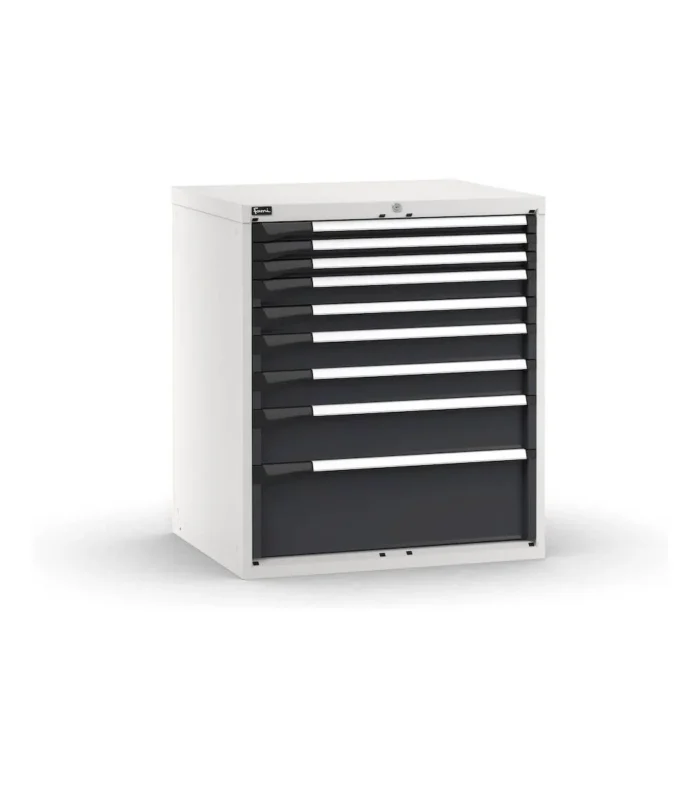 cassettiera-porta-attrezzi-9-cassetti-3x50-2x75-2x100-1x150-1x250-l867-x-p726-x-h1000-mm-5.webp Armadio a Cassetti Master Key Comfort C0-EH=45X36 con 9 Cassetti - immagine 1