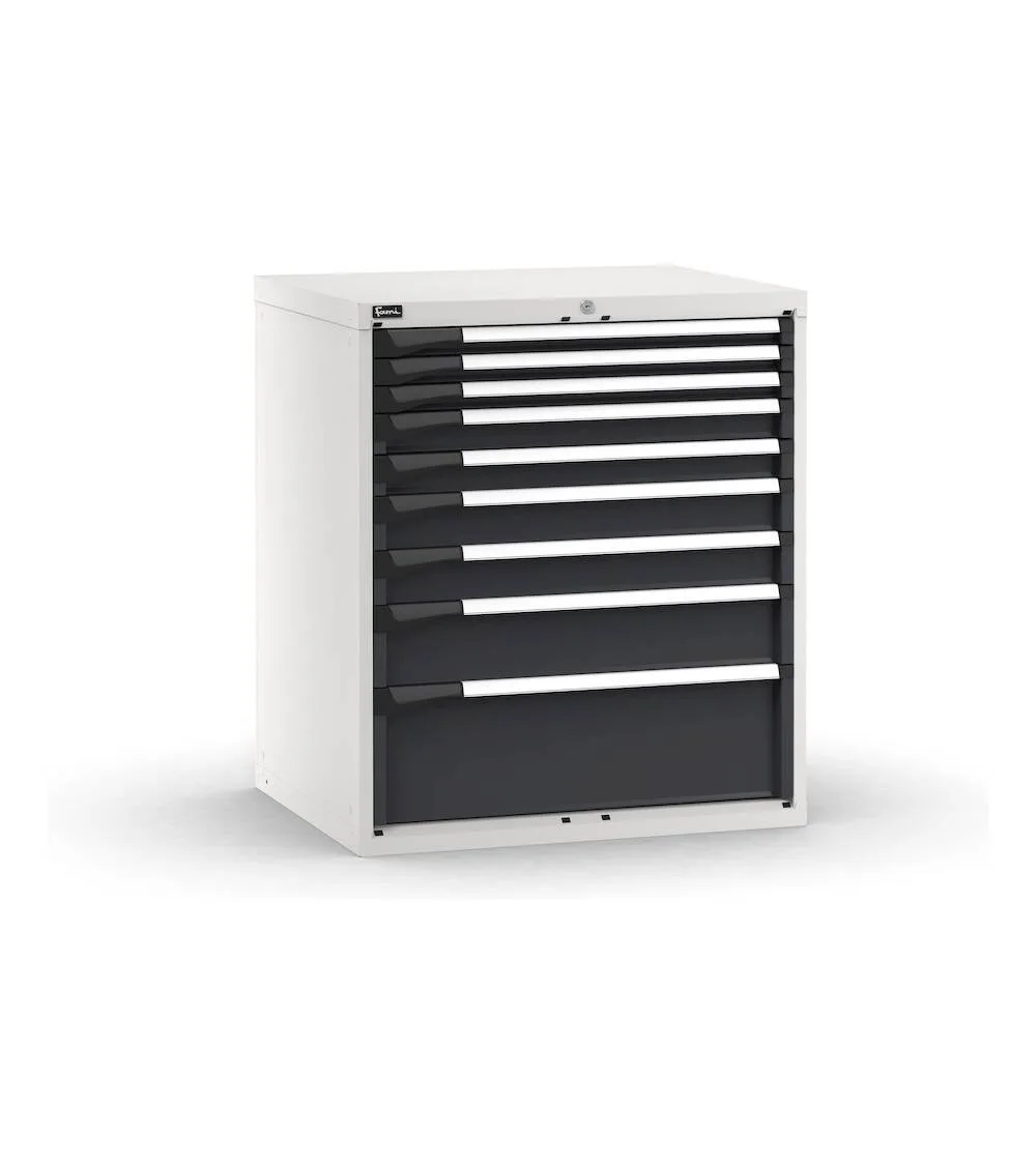 cassettiera-porta-attrezzi-9-cassetti-3x50-2x75-2x100-1x150-1x250-l867-x-p726-x-h1000-mm-5.webp Armadio a Cassetti Master Key Comfort C0-EH=45X36 con 9 Cassetti - immagine 1