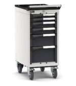 Cassettiera Porta Attrezzi con Ruote e 6 Cassetti 2X50 2X75 1X150 1X200, L408 X P573 X H922 mm