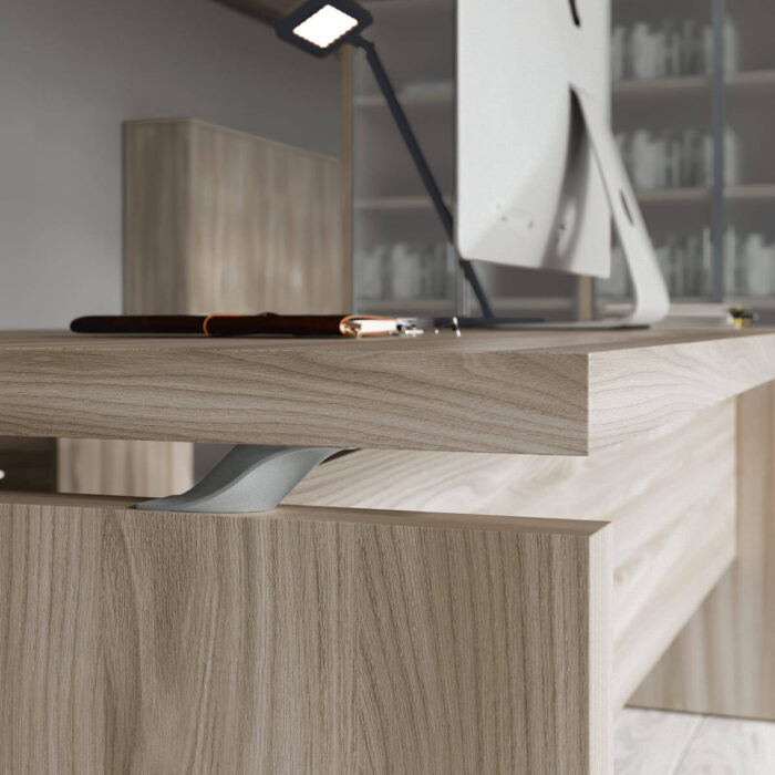 Scrivania Sagomata Cubo 205x100 cm - immagine 4