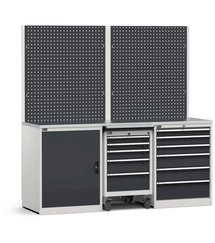 Parete Gear Garage con Arredo Lineare 2 m con Cassettiera Estraibile - immagine 1