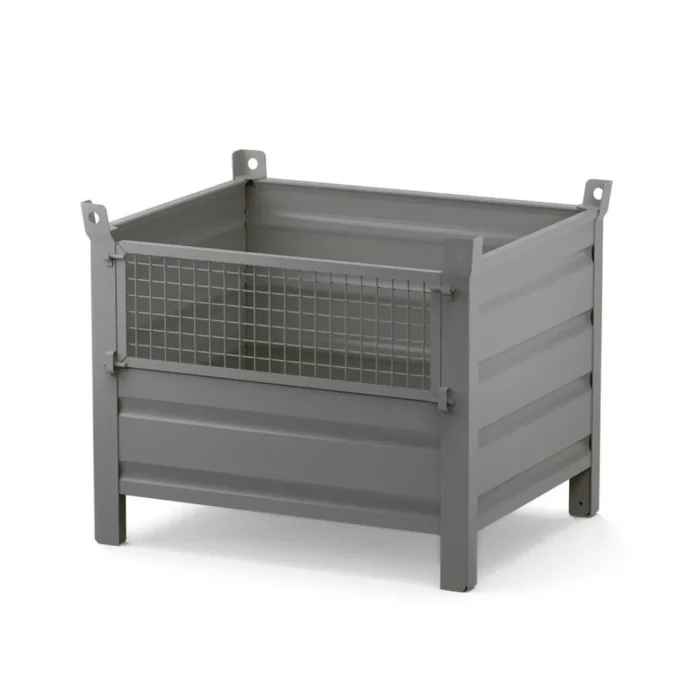Contenitore in Lamiera Medio con Sportello in Rete - immagine 1