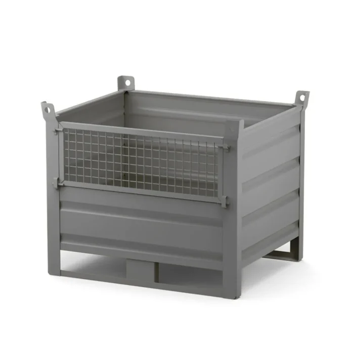 Contenitore in Lamiera Medio con Sportello in Rete con Slitte - immagine 1