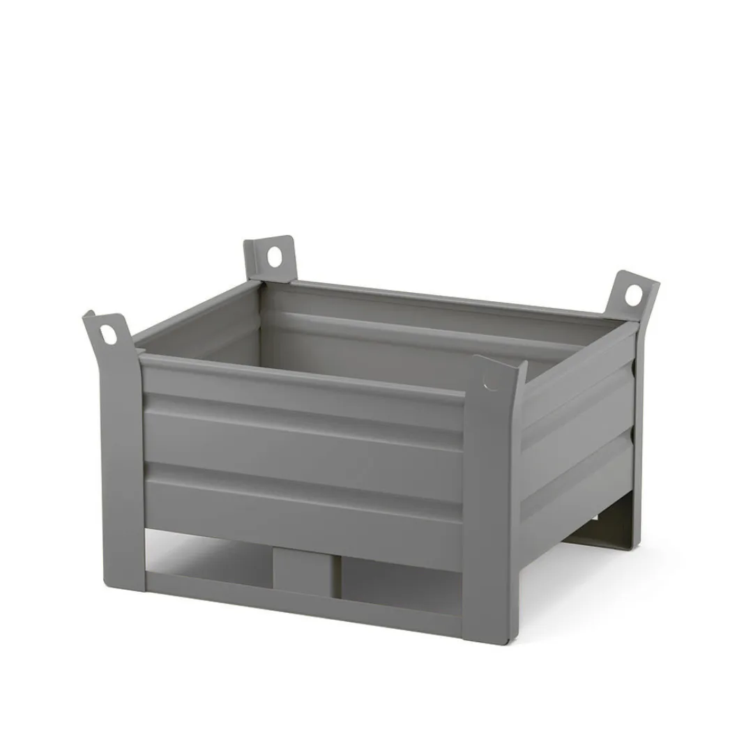 contenitore-in-lamiera-pesante-H400.webp Contenitore in Lamiera Pesante H 400 mm con Slitte - immagine 1