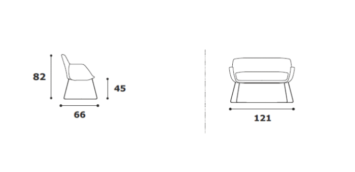 Divano Attesa Look con Seduta e Schienale in Tessuto - immagine 3