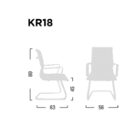 Poltrona per Visitatori Fissa Kira in Ecopelle con Braccioli - immagine 2