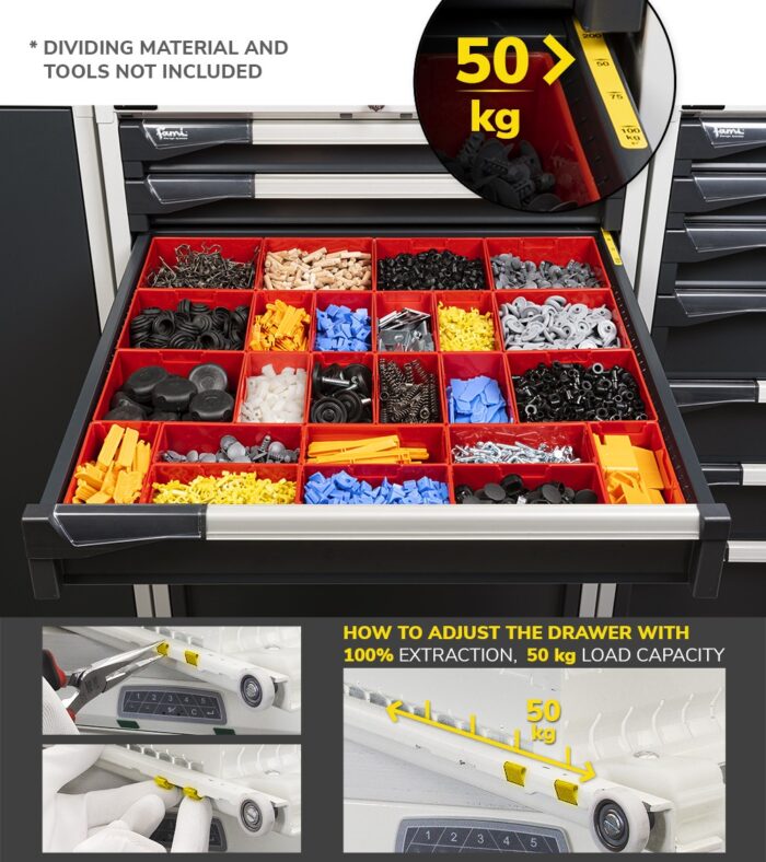 Armadio a Cassetti Master Key Comfort C0 con Ruote EH=27X27 e 6 Cassetti - immagine 4