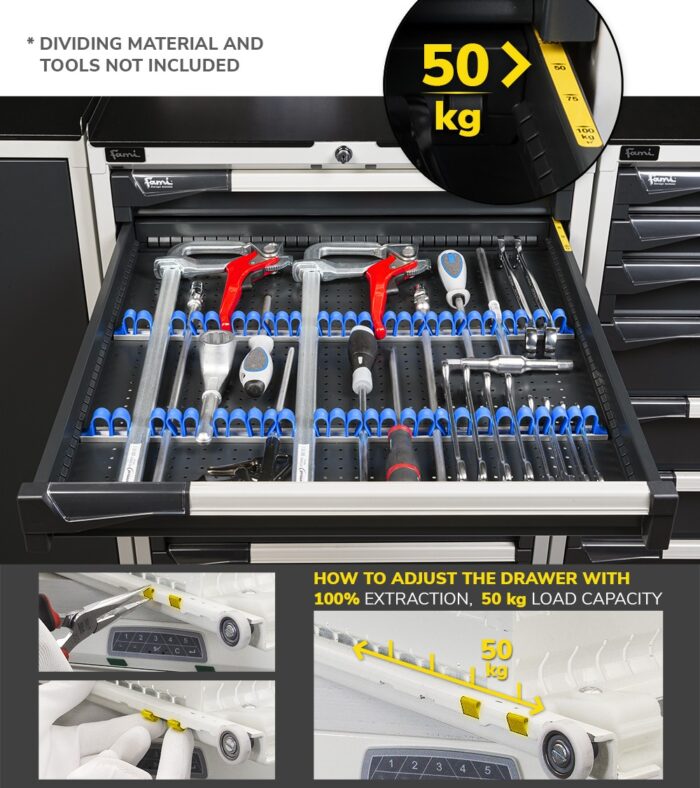 Armadio a Cassetti Master Key Comfort C0 con Ruote EH=27X27 e 6 Cassetti - immagine 9