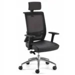 Poltrona Operativa Living con Braccioli Regolabili e Poggiatesta