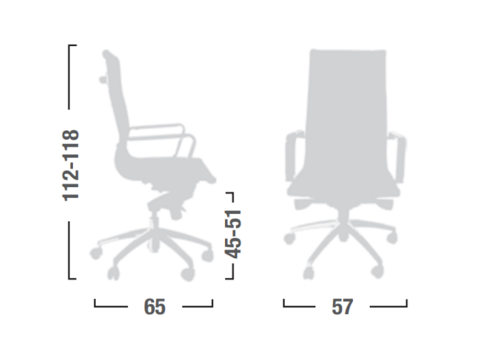 Poltrona Direzionale Kira Schienale Alto con Braccioli ed Oscillante - immagine 4
