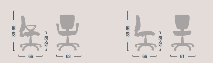 Seduta Mix Dattilo con Schienale Basso - immagine 2