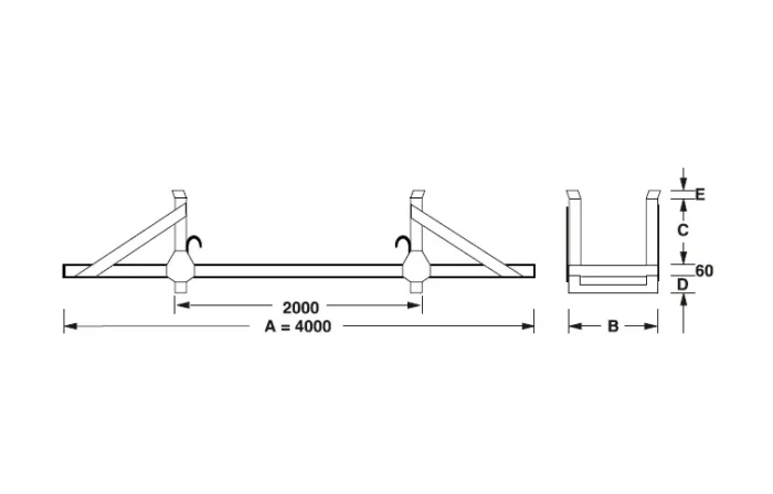 Contenitore Porta Barre in Lamiera L=4000 mm - immagine 2