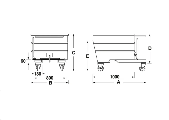 Contenitore Ribaltabile 500 L - immagine 2