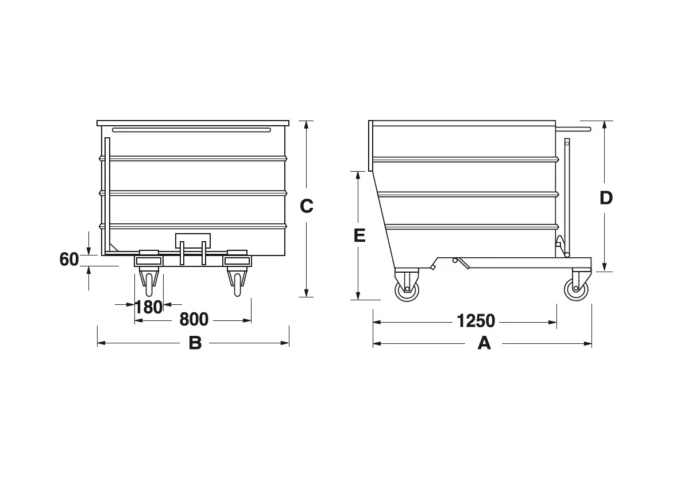 Contenitore Ribaltabile 1600 L - immagine 2