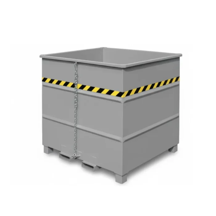 2.webp Contenitore Ribaltabile per Forche Rotanti con Coperchio e Ruote - immagine 1