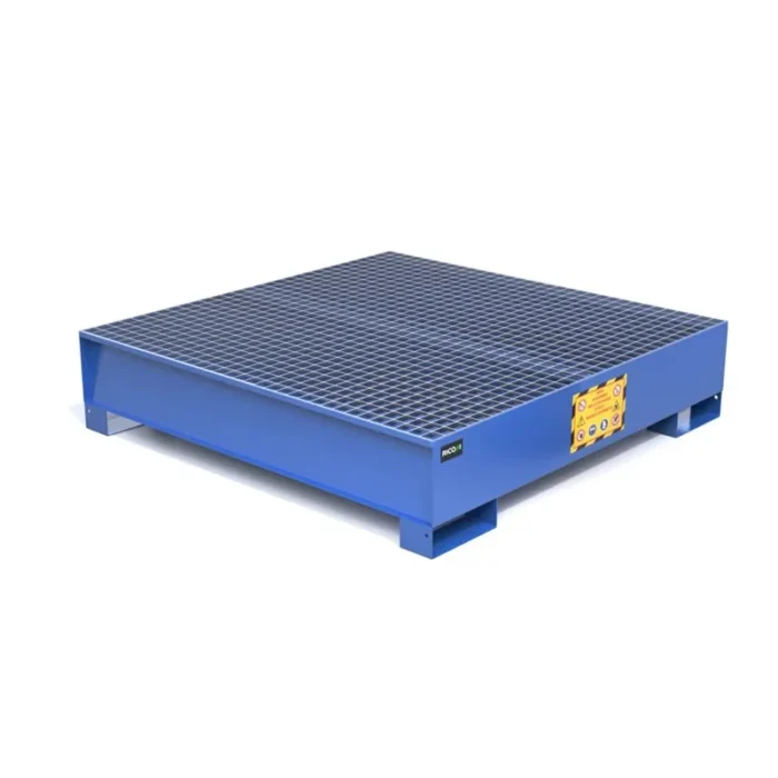 Vasca di Raccolta in Lamiera per 4 Fusti da 200L - immagine 1