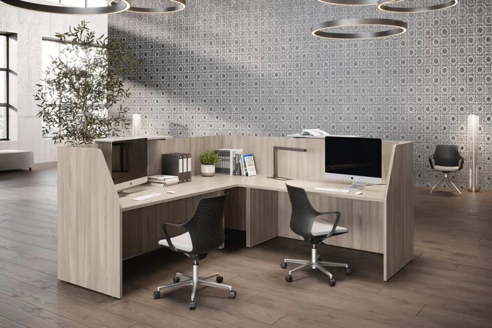 banco reception ufficio design minimal Torino