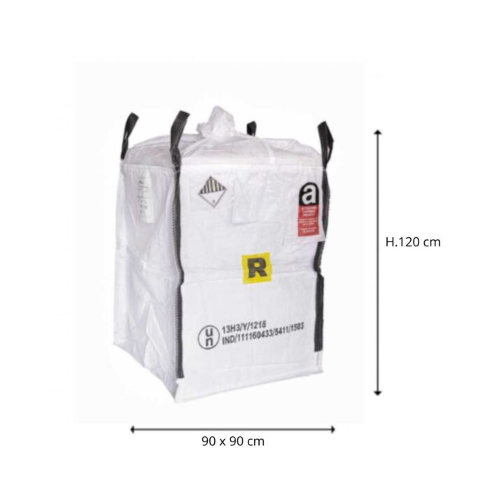 12 Big Bag 90x90x120 H - Omologato 13H3Y per Amianto - Portata 1000 Kg - immagine 1