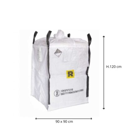 Big Bag 90x90x120 H - Omologato 13H3Y - Portata 1000 Kg