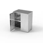 Container Modulare con Vasca di Raccolta 1350 L per 4 Ibc con Porte Battenti