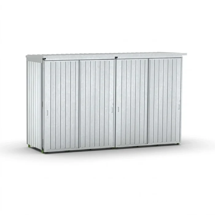 Container Modulare 2 Moduli con Vasca di Raccolta 2700 L per 8 Ibc con Porte Scorrevoli - immagine 1