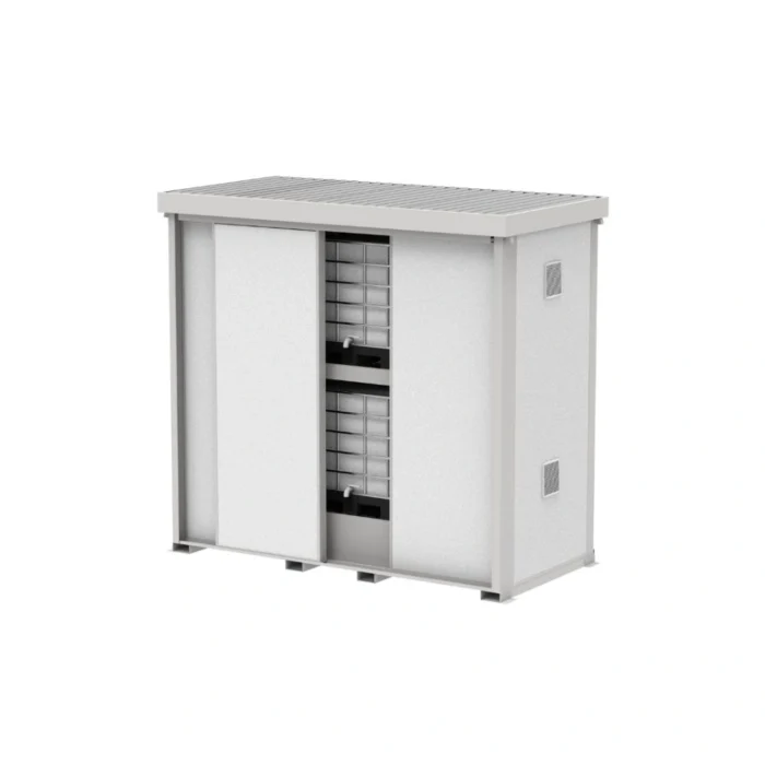 Container Coibentato EI-REI 120 a Due Ripiani Con Vasca di Raccolta 2050 L per Sicurezza Antincendio - immagine 1