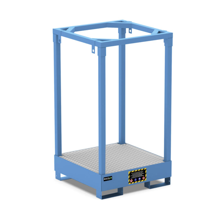 Contenitore Porta Big Bag in Acciaio con Vasca di Raccolta - immagine 1