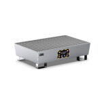 Vasca Raccolta Conica in Lamiera Zincata per 2 Fusti da 200L