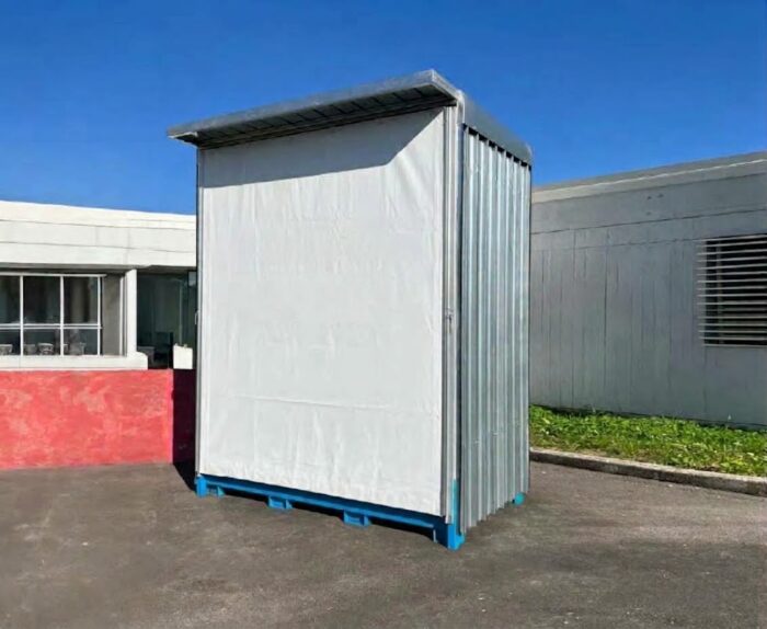 Container Modulare con Vasca di Raccolta 1350 L per 4 Ibc con Telo in Pvc - immagine 2