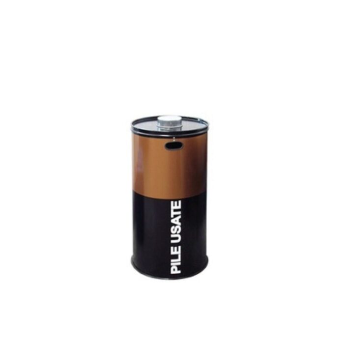 0065-100 Contenitore per Pile Usate e Batterie Esauste in Acciaio 100 lt - immagine 1