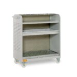 Carrello per Stoccaggio Taniche e Liquidi Pericolosi con Serrandina