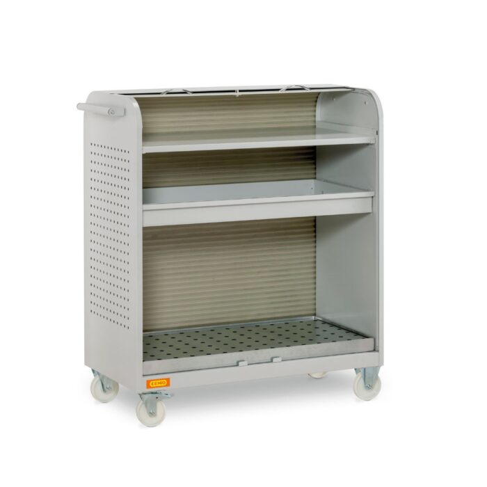 Carrello per Stoccaggio Taniche e Liquidi Pericolosi con Serrandina - immagine 1