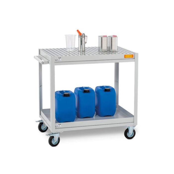 Carrello con Vasca di Raccolta per Laboratori - immagine 2