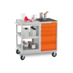 Carrello con Vasca di Raccolta e Cassetti per Laboratori - immagine 3