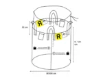 Big Bag per Rifiuti Pericolosi Omologato UN 13H3/Y 90×90×120 - Portata 1000 Kg