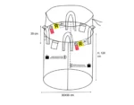Big Bag per Rifiuti Pericolosi e Amianto Omologato UN 13H3/Y 90×90×120 - Portata 1000 Kg