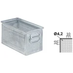 Cassetta in Metallo Forata, Foro 4,2 mm Mis. 272-3, L325 x P210 x H200