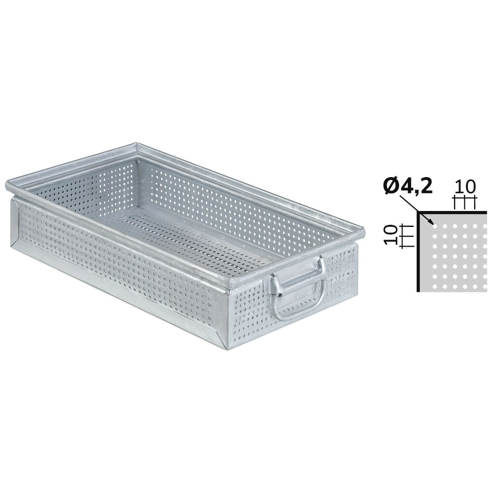 FLA57110A99-1 Cassetta in Metallo Forata, Foro 4,2 mm Mis. 272-4A2, L480 x P315 x H105 - immagine 1