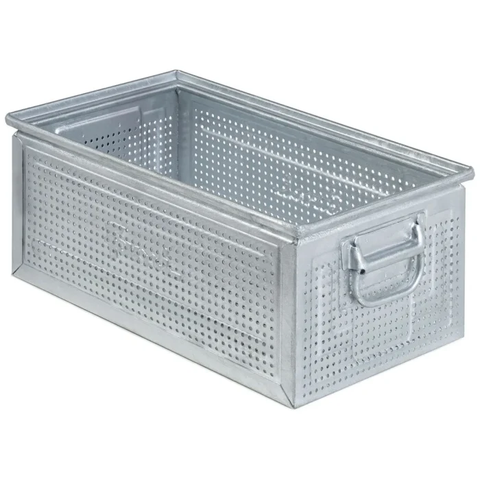 Cassetta in Metallo Forata, Foro 4,2 mm Mis. 272-4, L480 x P315 x H200 - immagine 2