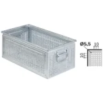 Cassetta in Metallo Forata, Foro 5,5 mm Mis. 272-4, L480 x P315 x H200