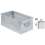Cassetta in Metallo Forata, Foro 7 mm Mis. 272-4, L480 x P315 x H200