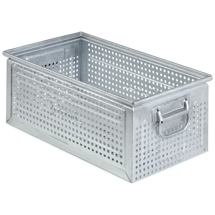 Cassetta in Metallo Forata, Foro 7 mm Mis. 272-4, L480 x P315 x H200 - immagine 2