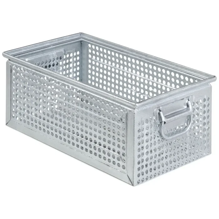 Cassetta in Metallo Forata, Foro 10 mm Mis. 272-4, L480 x P315 x H200 - immagine 2