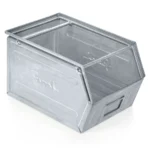 Contenitore in Metallo Zincato con Mis. 4A5, L310 x P525 x H315 mm, Doppio Traversino