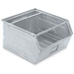 Contenitore in Metallo Zincato con Mis. 5P4, L480 x P540 x H300 mm, Doppio Traversino
