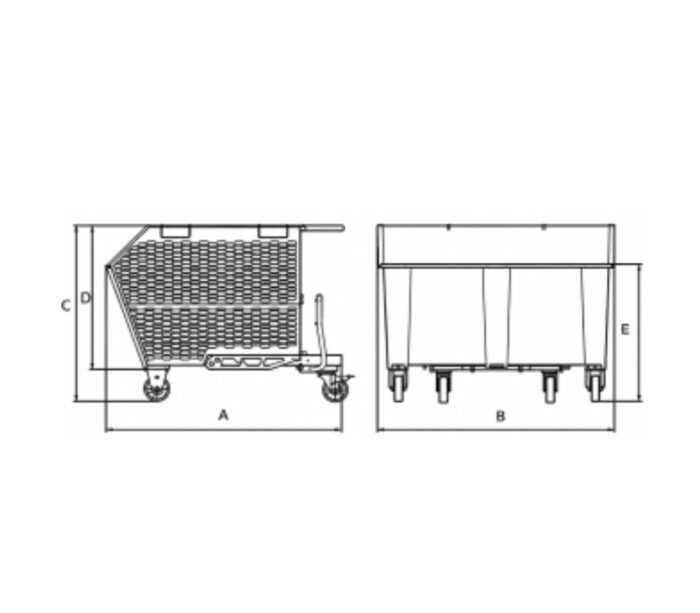 Contenitore Ribaltabile in Rete 2000 L - immagine 2