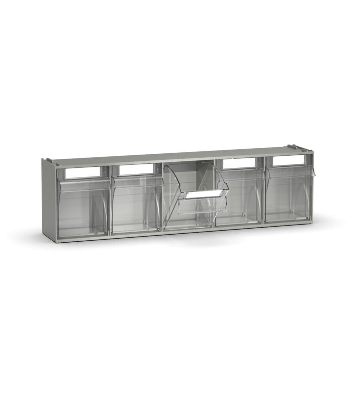 Cassettiera Visual Box con 3 Cassetti Basculanti - Dim. mm L=600 P=140 H=168 - immagine 2