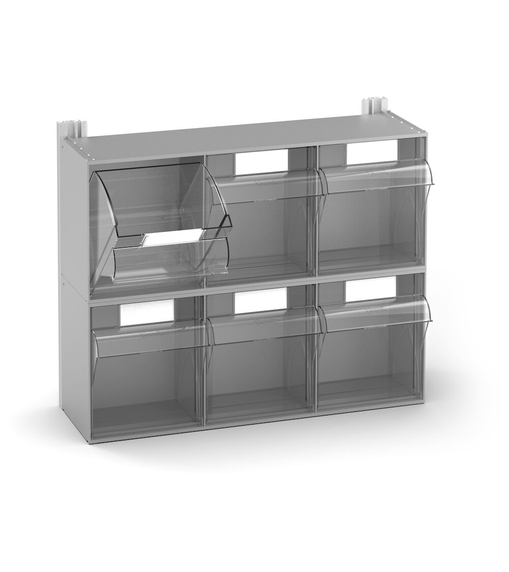 FVB00501 Scaffale con 6 Cassetti Visual Box, L602 x P225 x H500 mm - immagine 1