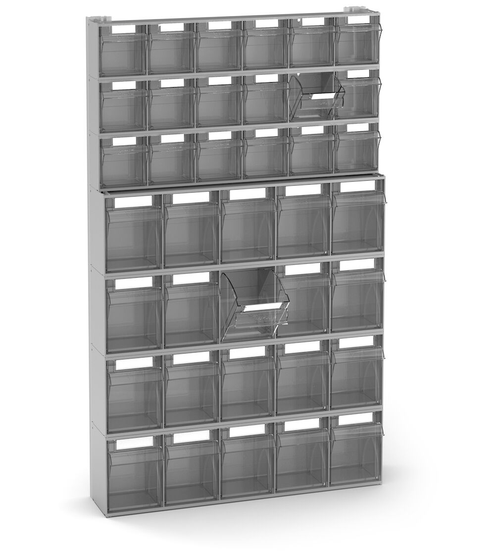 VISUAL002 Scaffale con 38 Cassetti Visual Box, L602 x P157 x H1000 mm - immagine 1