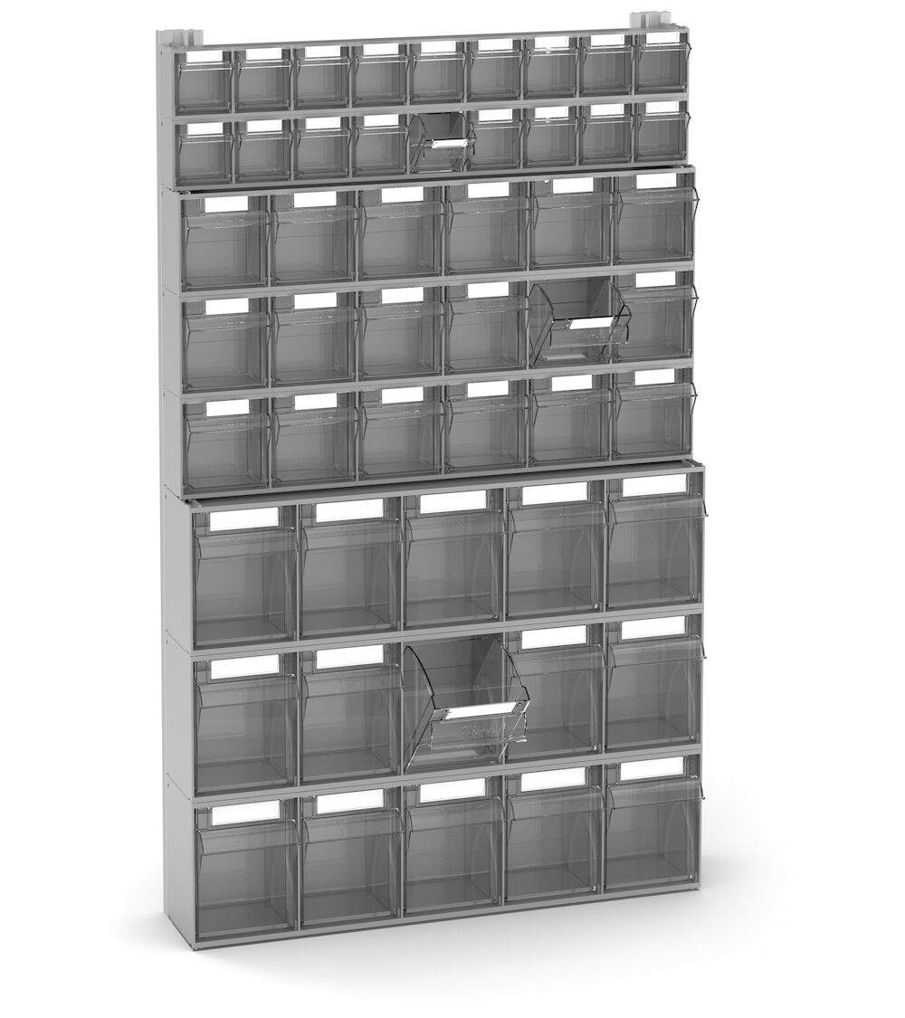 VISUAL003 Scaffale con 51 Cassetti Visual Box, L602 x P157 x H1000 mm - immagine 1